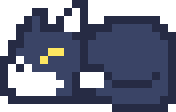 Sleeping pixel cat